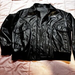 Emporio & Co Italian Button Down Leather Jacket sz L